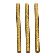 ADHESIVO SILICONA GLITTER DORADO x 10cm.FINA x 7u.