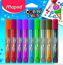 ADHESIVO GLITTER MAPED 10.5mm. x 9 COLORES