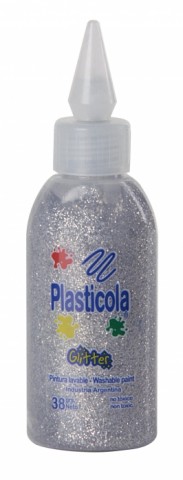ADHESIVO PLASTICOLA BRILLO 38 GR. PLATA