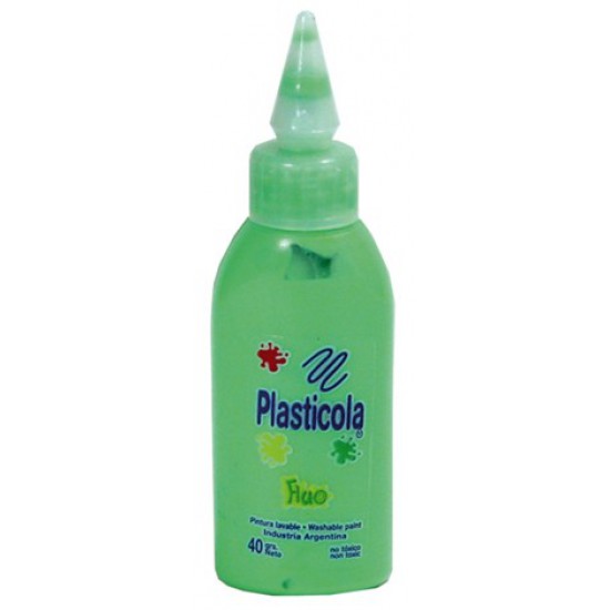 ADHESIVO PLASTICOLA FLUO 40 GR. VERDE
