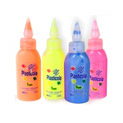 ADHESIVO PLASTICOLA FLUO 40 GR. NARANJA