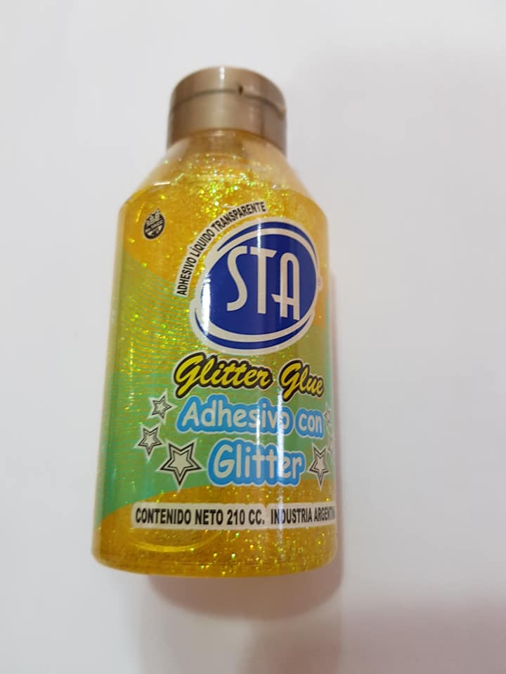 ADHESIVO GLITTER STA x 210cc - AMARILLO TRASLUCIDO