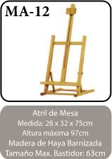 ATRIL AD MA-12 MESA MADERA 28x32x75cm.