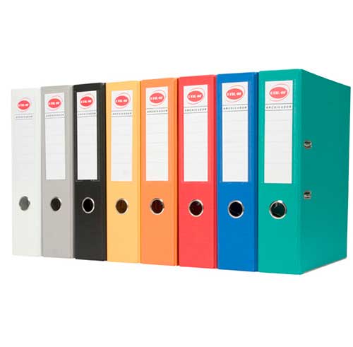 BIBLIORATO Forrado PVC-LK- A4 L8 - NARANJA