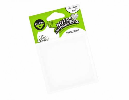 NOTA PIZZ.TRASLUC.75x75mm. BLANCO 