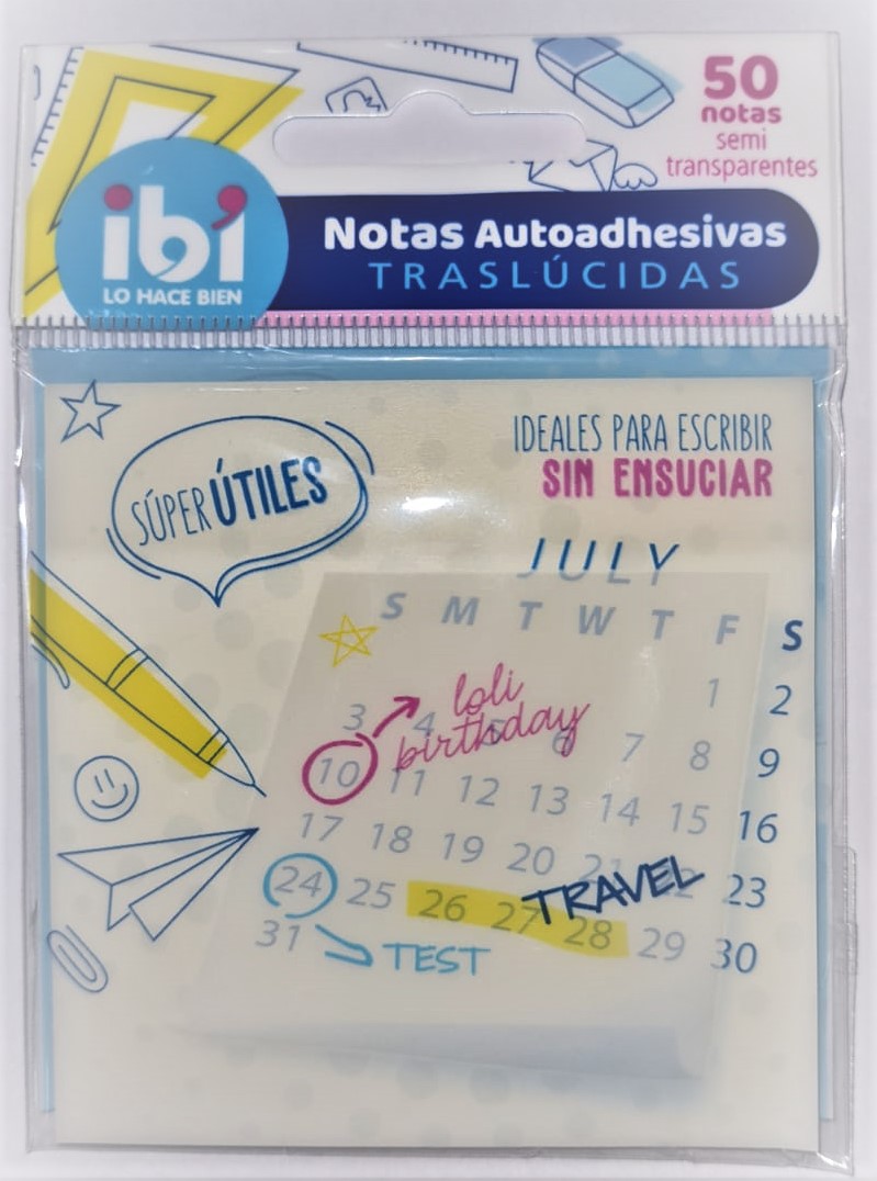 NOTA AUT.TRASLUC.76x76mm. BLANCO 