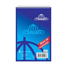 BLOCK CONGRESO ESPIRAL 80h.A6 LISO