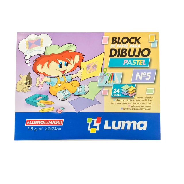 BLOCK DIBUJO PASTEL N.5 x24 h. LUMA