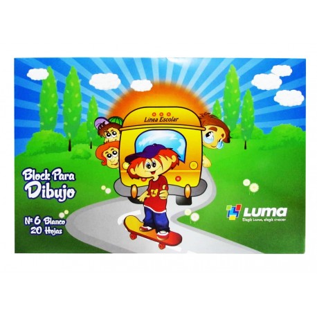 BLOCK DIBUJO BLANCO N.6x20h. LUMA
