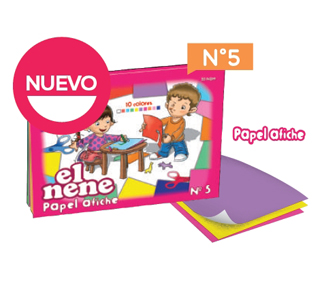 BLOCK EL NENE AFICHE 10 colores ( 50 )