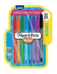 BOLIGRAFO PAPER MATE KM.INKJOY - x 8u. FINA