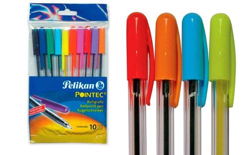 BOLIGRAFO PELIKAN POINTEC COLORES * 10 U