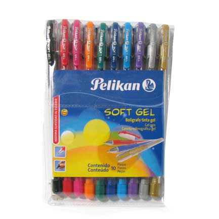 BOLIGRAFO PELIKAN ROLLER SOFT GEL X 10 COL