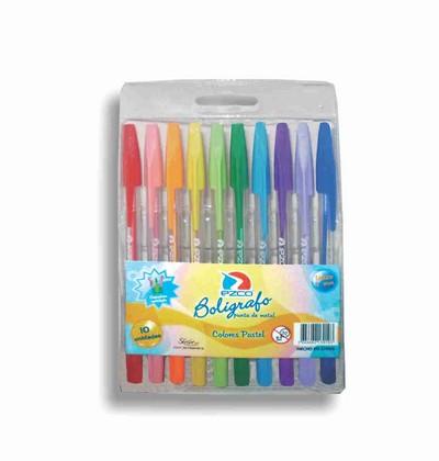 BOLIGRAFO EZCO PASTEL x 10u.