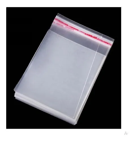 BOLSA CELOFAN PP. 06x14cm C/ADHES.x 1u.