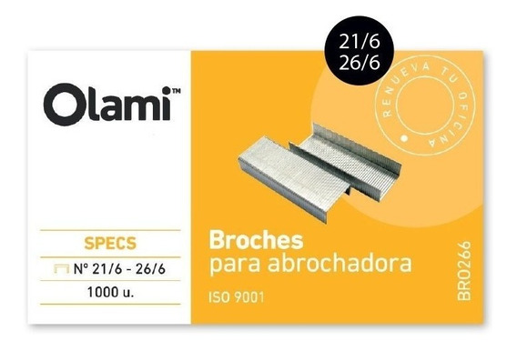 BROCHE OLAMI N.26/6 x 1000u. ( 21/6)