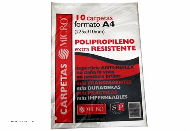 CARPETA SOBRE L PLASTICA A4