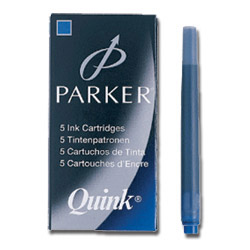 CARTUCHOS PARKER AZUL LAVABLE x 5u.