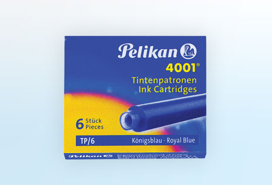 CARTUCHOS PELIKAN CHICO AZUL x 6u.