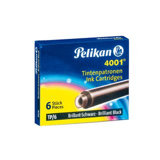 CARTUCHOS PELIKAN CHICO NEGRO x 6u.