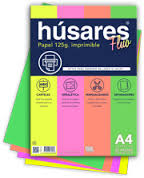 CARTULINA HUSARES FLUOR A4*20h - 125gr.