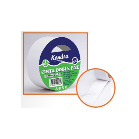 CINTA DOBLE FAZ KENDR4 12mm x 25m