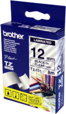 CINTA ROTULADORA BROTHER TZ-131 NEGRA