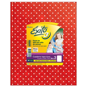 CUAD.EXITO.TD.N3 ( 19x24 ) x 48 LUNA.ROJO