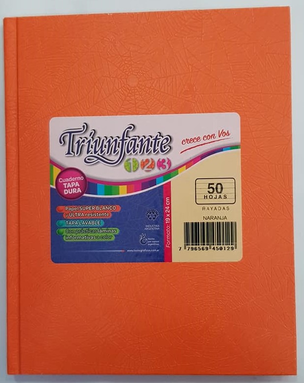CUAD.TD.TRIUNFANTE 19x23.50.H.== NARANJA