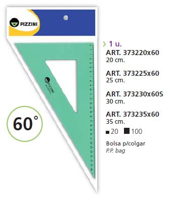 ESCUADRA PIZZINI 3732 VERDE * 35 CM 60