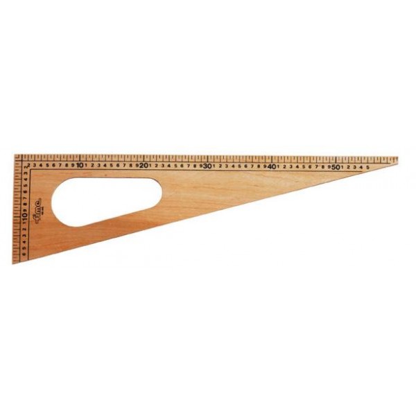 ESCUADRA MODISTA 60cm. MAD. SIN /LUSTRAR