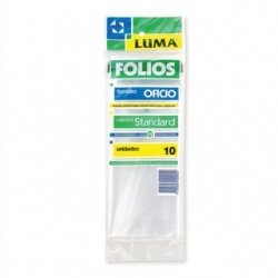 FOLIO PLAST.STANDARD - OFICIO x 10u