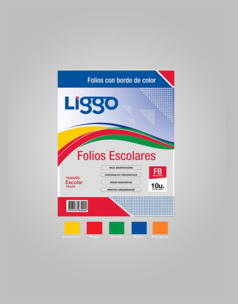 FOLIO.PP.ESCOLAR LIGGO COLOR 40mi..x10u