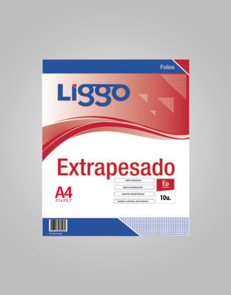 FOLIO PP.A4.LIGGO.70mi..EXTRA PESADOx10 u