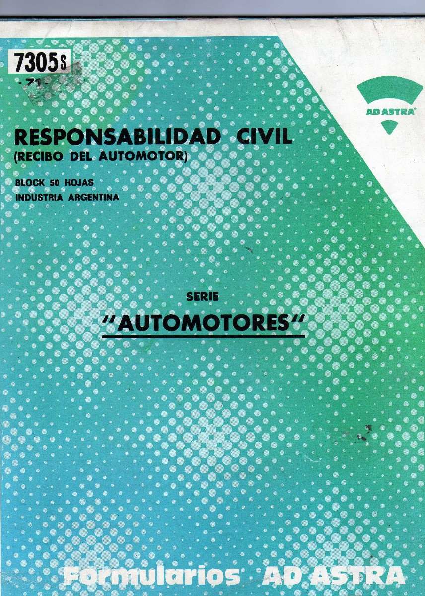 RESPONSABILIDAD CIVIL  x 1 hoja