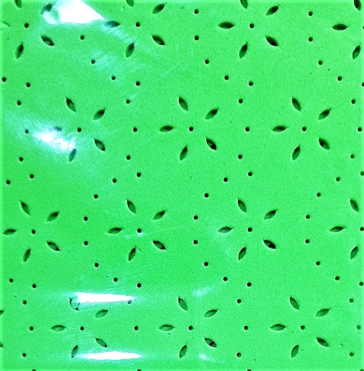 GOMA EVA CALADA FLORES - VERDE CLARO 