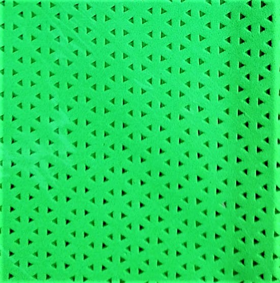 GOMA EVA CALADA TRIANGULOS - VERDE CLARO