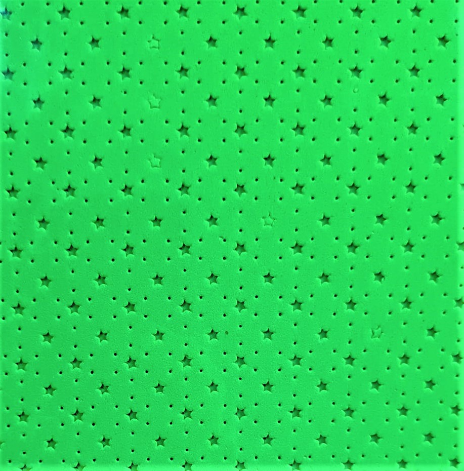 GOMA EVA CALADA ESTRELLA - VERDE CLARO