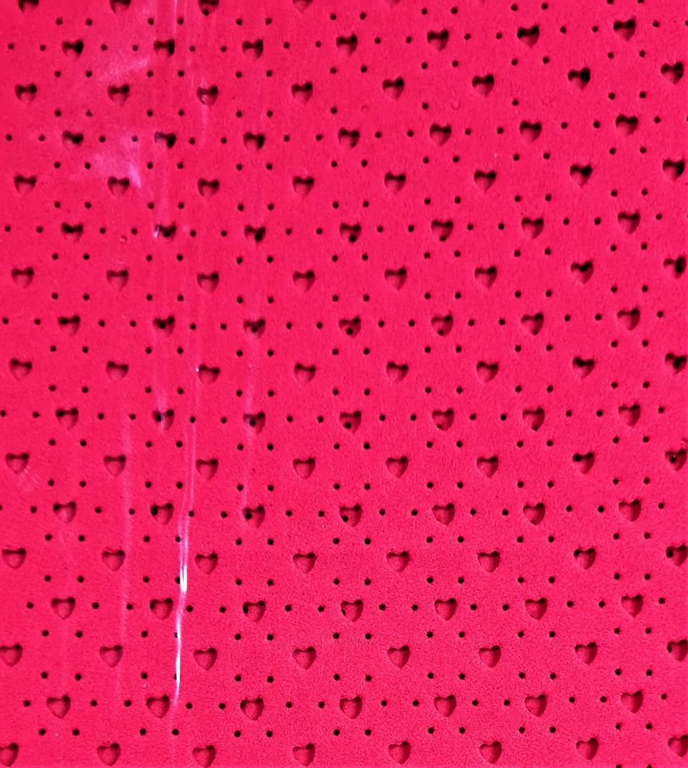 GOMA EVA CALADA CORAZON - ROJO