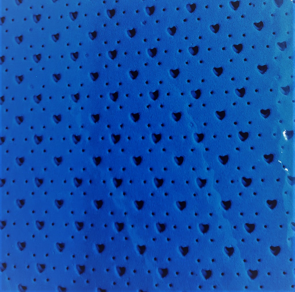 GOMA EVA CALADA CORAZON - AZUL