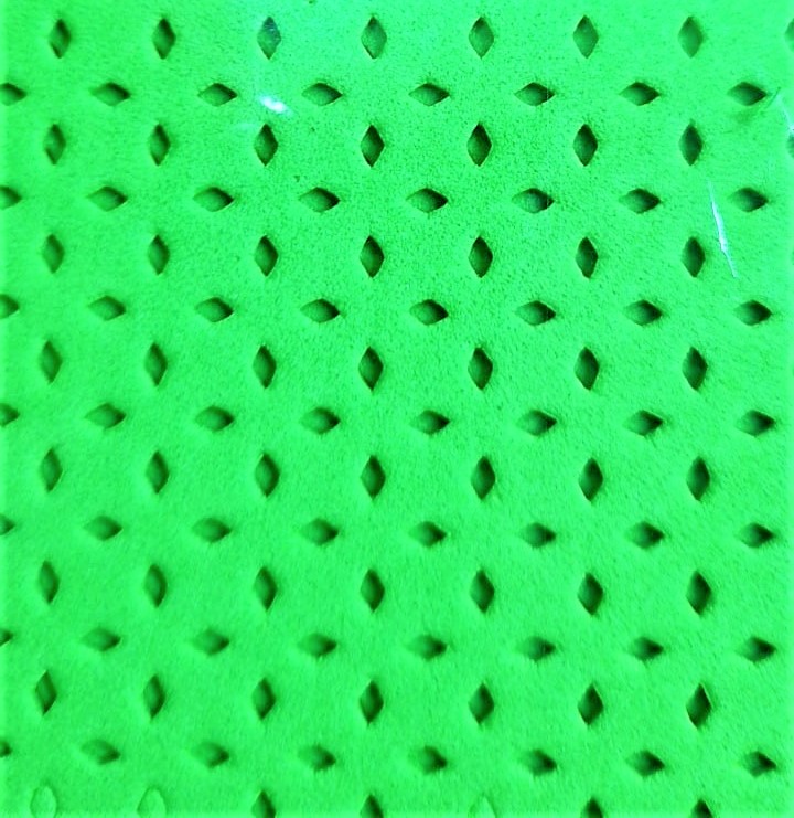 GOMA EVA CALADA FLORES 2 - VERDE CLARO 