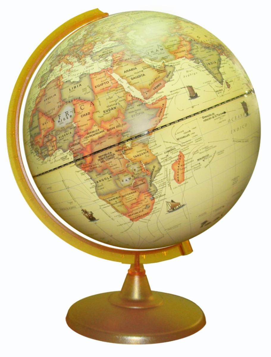 GLOBO TERRAQUEO BASE PLAST.ANTIGU.30 CM.
