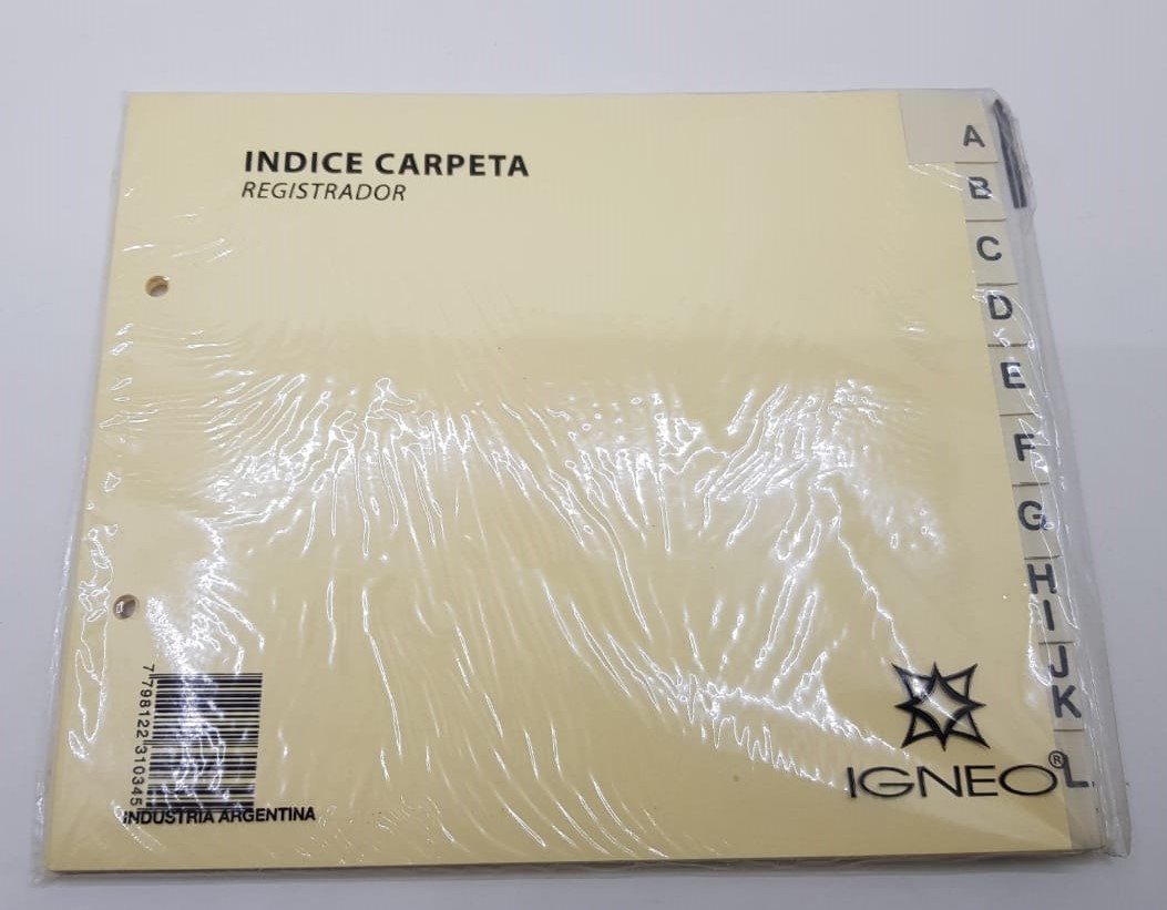 INDICE CARTULINA BIBLIORATOS    