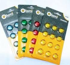 IMANES PLASTICO OLAMI x 12u  -  2.cm.DIAMETRO