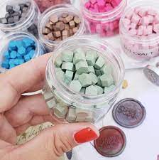 LACRE VELA x 2u. VERDE PASTEL ( 20g PERLAS )