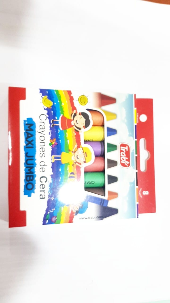 LAPIZ CERA TRABI MAXI JUMBO x 8u