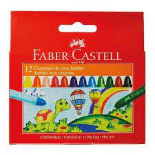 LAPIZ CERA FABER JUMBO  X 12 U.