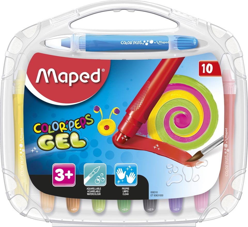 LAPIZ  DE GEL COLOR PEPS x 10 MAPED C.PLAST.