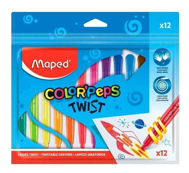 LAPIZ DE CERA TWISTABLE MAPED x 12