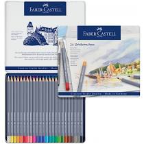LAPIZ GOLDFABER ACUARELABLE x 24 CAJA METAL